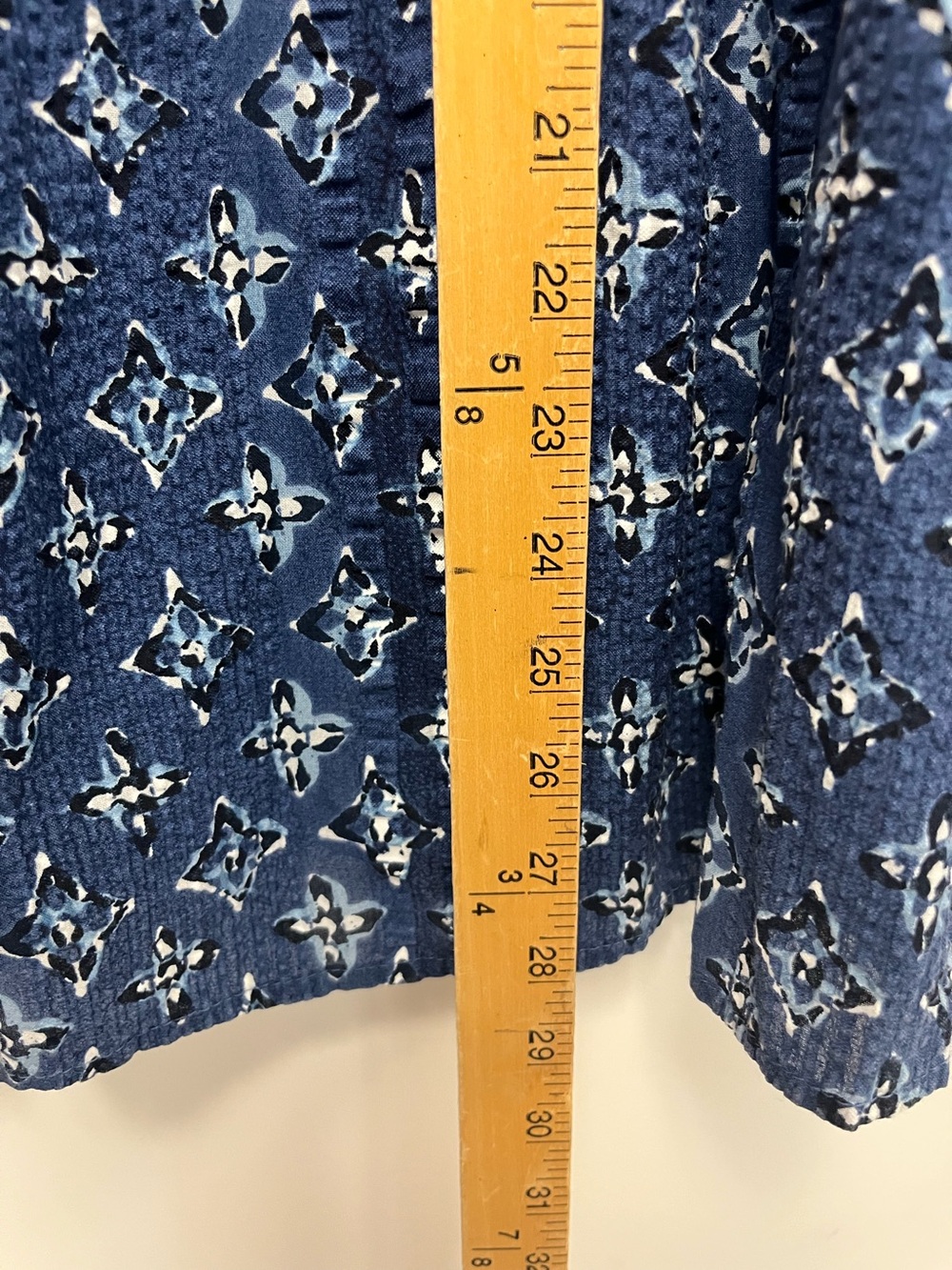 J. Jill Blue Printed Button-Front Blouse - Picture 8 of 10